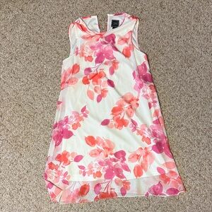 Floral Pink and White Dress